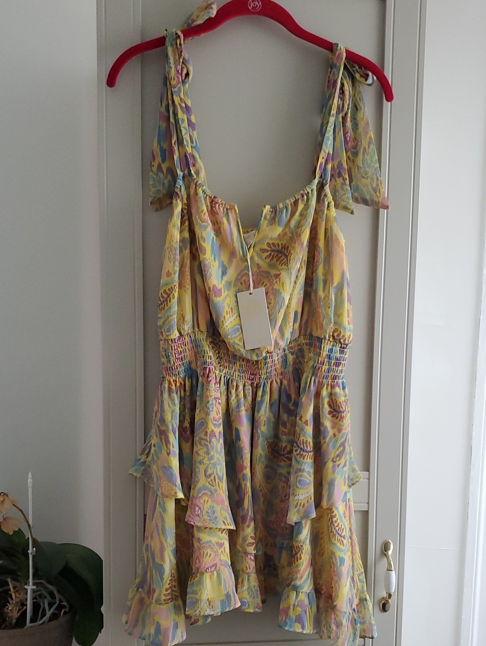 Ramy Brook Pastel Floral Ruffle Tiered Dress